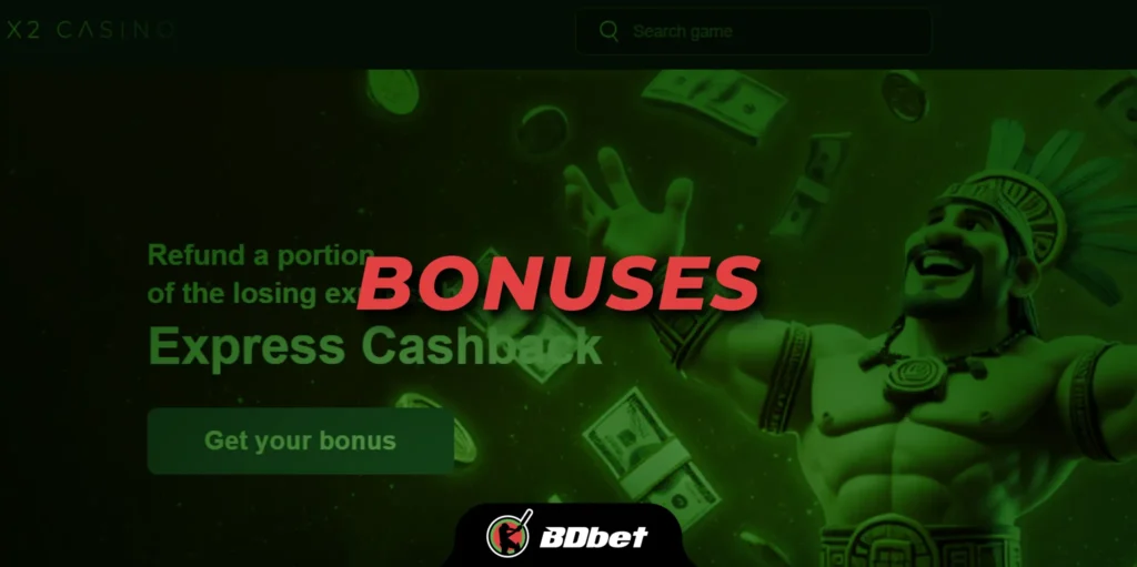 Bonuses for Bets at X2 Casino